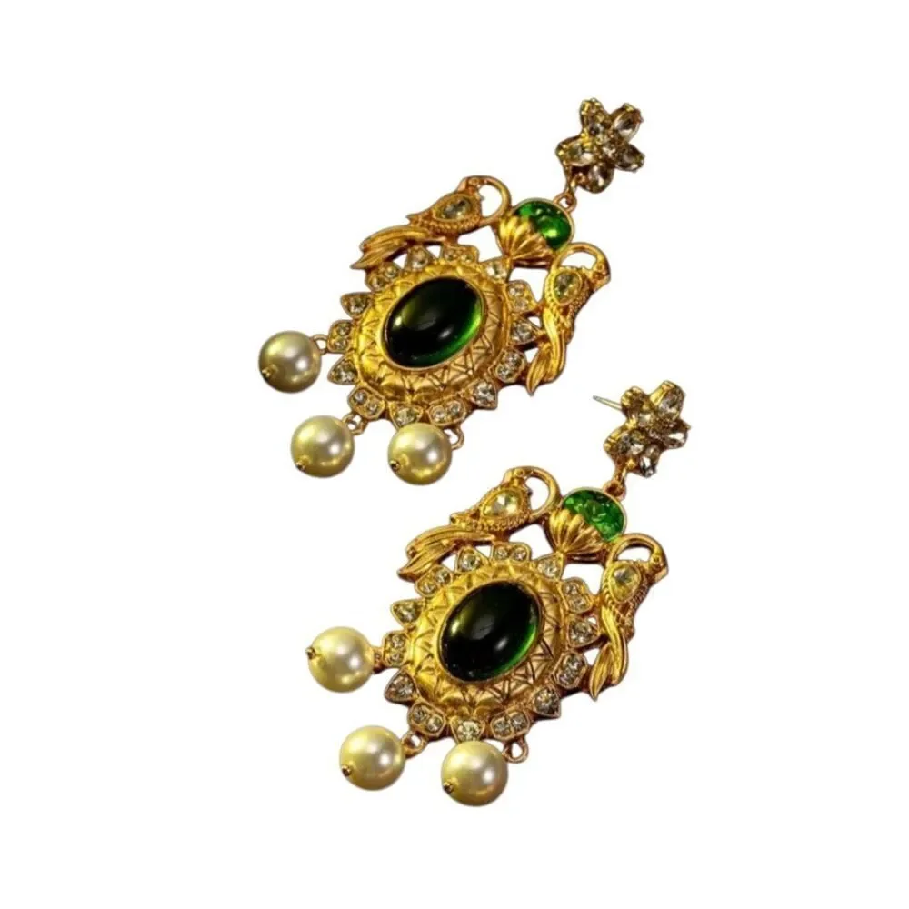 Vintage Victorian Style Pearl Earrings